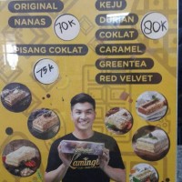 Jual Lamington Keju, Durian, Cokelat, Caramel, greentea, redvelvet Murah