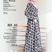 nibras gamis ns 32 hitam