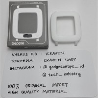 Bepple Hard Case Casing Cover Bezel for Pebble Time Smartwatch - White