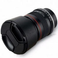 Lensa Kamera Telephoto Medium Manual 85mm F/1.8 untuk Nikon Black