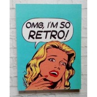 Jual Hiasan Dinding Poster Unik Kafe Ruang Tamu Vintage OMG Im So Retro Murah