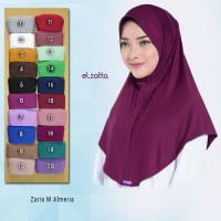 ELZATTA Zaria M Almeria Bergo | Jilbab Instan Polos | Kerudung
