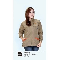Jaket wanita/Sweater wanita/Jaket parka wanita Azzura 628-13 COKLAT
