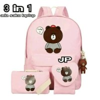 Tas Ransel Punggung Backpack Anak Wanita Lucu Bagus Dan Murah - Pink