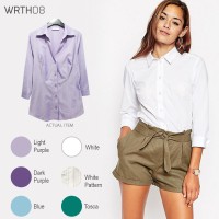 WRTH08 - 3/4 Sleeve Shirts - Kemeja Wanita- Atasan - Baju Kerja