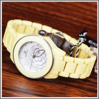 GIOTONA 7362 YELLOW - Jam Tangan Wanita Analog Elegan Original Keramik