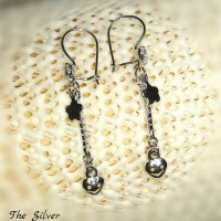 Anting Perak AT1 /Silver 925 Lapis Emas Putih Harga Termurah/Murah