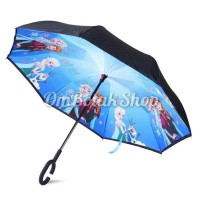 Jual promo payung cantik Payung Terbalik FROZEN Anak Reverse Inverted Murah