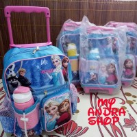 Jual Tas Sekolah Anak Perempuan Frozen Trolley Free Termos Murah