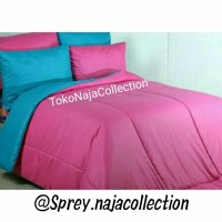 Jual Jual Sprei Star Rainbow Candy Pink - Sky Blue 160x200x20 (Queen/No.2) Murah
