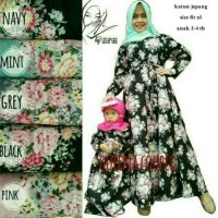 gamis syari couple ibu dan anak murah bahan katun adem