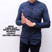 Jual Kemeja Batik Pria Panjang Slimfit Katun / Baju Batik Murah