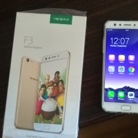 Oppo F3 White Gold ROM 64GB ROM 4GB - Bonus Asuransi Juli 2018