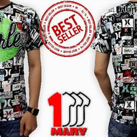 Jual New Kaos 3D Full Print DEPAN BELAKANG Baju Distro Cowok Hurley Baru Mu Murah