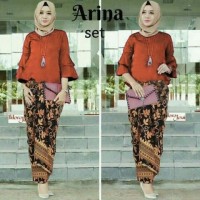 Stelan wanita Baju Kemeja Kaos Atasan Maxi revisi foto tk1 arina