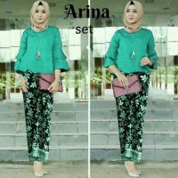 Stelan wanita Baju Kemeja Kaos Atasan Maxi revisi foto tk1 arina