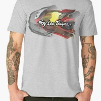 Kaos polo motif helm sepeda TLD MTB Downhill