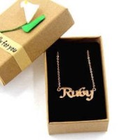 Kalung Emas Tengahan Asli Nama Beauty |Kalung Korea |Kalung Salib Kado