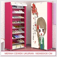 Jual PROMO TERBARU LEMARI SEPATU KAIN MOTIF - RAK SEPATU SANDAL 9 SUSUN PO Murah