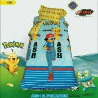 Jual Sprei My Love Pokemon ukuran single 100cmx200cmx22.5cm Murah