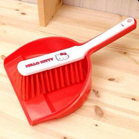 Jual Sapu Broom Sikat Pengki Serok Cikrak Mini Dust Pan Brush Hello Kitty Murah