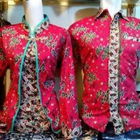 Jual Batik Sarimbit couple bolero merah Murah