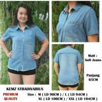 Gv Kemeja KEMZ STRADIVARIUS SOFT JEANS PREMIUM Quality