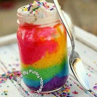 Jual Rainbow Cake In Jar With Cream Cheese 250gr Murah