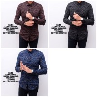 Jual kemeja batik songket pria baju batik cowok Murah