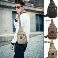 Tas Selempang Kanvas Fashion Wanita Pria Bodypack Shoulder Bag Man