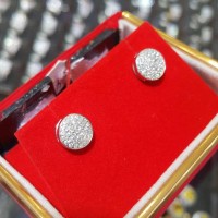 Terhangat Anting Emas Putih Full Berlian Eropa