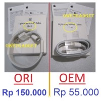 Jual ORI KABEL DATA CHARGER IPHONE 5 5s 5c 6 6s 6+ plus Ipad Mini Air Apple Murah