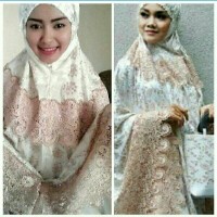Jual mukena sutra paris ori prada milo swarosky Murah