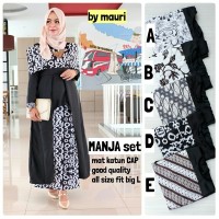 Cape Batik Long Crop Dress Set Rok Batik MANJA SET