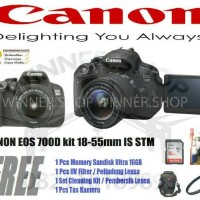 KAMERA CANON EOS 700D KIT 18-55 IS STM (PAKETAN LENGKAP)