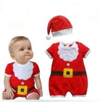 Jual Romper baby sinterklas lucu plus topi (usia 6 sd 18 bulan) Murah
