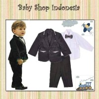 Setelan Jas Anak Tuksedo Anak 4in1 Silver List Kecil