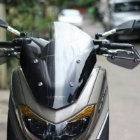 Jual MODEL TERBARU Windshield Nmax 42cm Fillet Clear Gradasi Black Fullset Murah