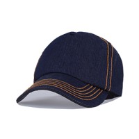 Jual Topi Baseball Polos Original Bahan Jean Denim Navy Kombinasi Simple Murah