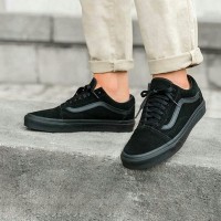 SNEAKER SEPATU CASUAL VANS OldSchool Full Black PREMIUM ORIGINAL 36-44