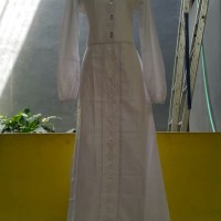Baju Muslim Dewasa Wanita Dannis Abaya type 170625IH Ikhrom - Putih