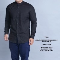 Jual Kemeja Kantor pria kemeja shanghai hitam Best Seller Murah