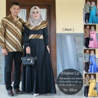 Baju Couple Kemeja Batik dan Long Dress RHAMA COUPLE
