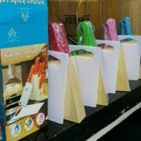 Jual Pisau Dapur Knife Set 8in1 Gunting Cutting Board Stand Kayu Komplit Murah