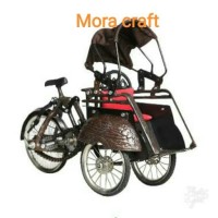 Jual Becak mini logam Diecast Murah