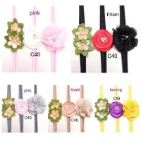 Jual 1 set isi 3 pcs Bando bayi dan anak karet nylon headband bandana Murah