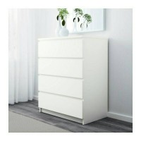 IKEA MALM Lemari 4 Laci - Warna Putih