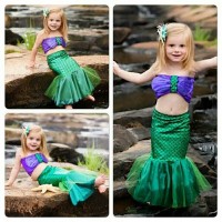 Jual KOSTUM MERMAID ANAK PEREMPUAN PAKAIAN BAJU PANTAI Murah
