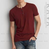 Jual Baju Kaos Polos Henley Kancing Oblong RAVA (TOKOPEDIA BEST SELLER) Murah