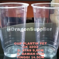 Jual Cup Plastik PET 22,OZ Tanpa Tutup / Gelas Plastik PET Murah